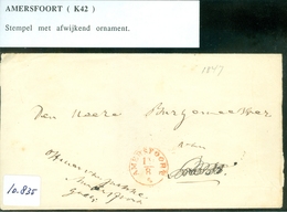 BRIEFOMSLAG Tussen 1843 En 1852 Gelopen Van AMERSFOORT Naar De BURGEMEESTER Te GOES   (10.835) - ...-1852 Prephilately