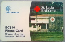 Saint Lucia Cable And Wireless 288CSLA  EC$10 " St. Lucia Red Cross " - St. Lucia