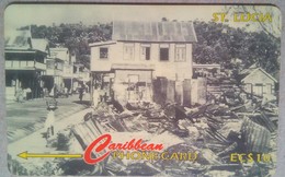 Saint Lucia Cable And Wireless 147CSLC  EC$10 " Castries After 1998 Fire " - Sainte Lucie