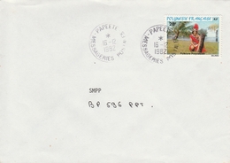 Papeete Messageries Postales 1982 Tahiti Polynésie - Lettre Brief Cover Letter - - Briefe U. Dokumente