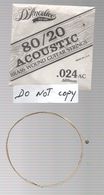 Corde Guitare Acoustic D'ANGELICO 80/20 Brass Wound .024AC..MADE IN U.S.A - Zubehör & Versandtaschen