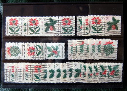 USA - 1964 Christmas Issue - Strips Of 2 Or 3 And Series Of 4 Included (used) - Usati