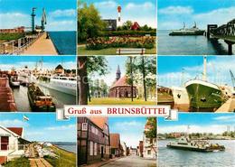 72855558 Brunsbuettel Hafen Kirche Ortspartie Bruecke Brunsbuettel - Brunsbüttel