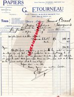 46- ST SAINT SOZY-GARE LE PIGEON- LETTRE MANUSCRITE SIGNEE G. ETOURNEAU-PAPIERS PAPETERIE CARTONNERIE-1929 - Druck & Papierwaren