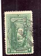 TURCHIA TURKÍA TURKEY REPUBLIC 1926 Sakarya Gorge 2g USATO USED  OBLITERE' - Used Stamps