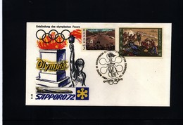Greece / Griechenland 1972 Fackellauf Fuer Olympische Spiele Sapporo - Winter 1972: Sapporo
