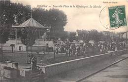 71-DIGOIN- NOUVELLE PLACE DE LA REPUBLIQUE , LE MARCHE - Digoin