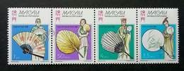 Macau Macao China Traditional Chinese Fan 1997 Art Fans (stamp In Strip) MNH - Ongebruikt