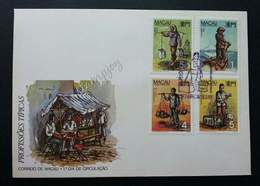 Macau Macao China Typical Occupations (I) 1989 Career Job (stamp FDC)  *minor Toning At Borner Cover - Briefe U. Dokumente