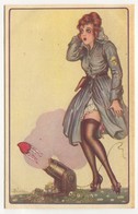 Woman Soldier, Frauensoldat, Army Military Propaganda, A. Busi  Painter, Art PC - Busi, Adolfo