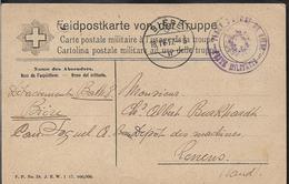 Guerre 14 18 BIERE Suisse CAD 18.11.1917 + Cachet POSTE MILITAIRE Sur Carte Militaire ....G - Annullamenti