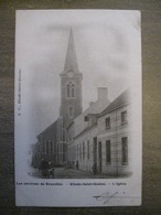 Cpa Environs De Bruxelles - Rhode-Saint-Genèse - L'église - Attelage Calèche - 1904 - Rhode-St-Genèse - St-Genesius-Rode