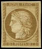 * EMISSION DE 1849 1a   10c. Bistre-brun, Ch. Légère, Grande Fraîcheur, TTB. C - 1849-1850 Ceres