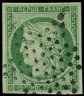 EMISSION DE 1849 2    15c. Vert, Oblitéré ETOILE, TTB - 1849-1850 Cérès