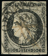 EMISSION DE 1849 3a   20c. Noir Sur Blanc, Obl. PLUME Et Càd T13 ORNANS 10 JANV 1849, TB - 1849-1850 Ceres