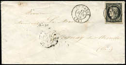 Let EMISSION DE 1849 3    20c. Noir Sur Jaune, Obl. Càd T15 LE HAVRE 12 JANV 49 Répété à Côté S. LAC, TTB - 1849-1850 Ceres