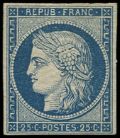 (*) EMISSION DE 1849 4    25c. Bleu, Frais Et TB - 1849-1850 Cérès