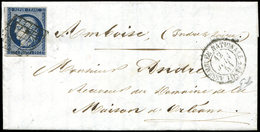 Let EMISSION DE 1849 4a   25c. Bleu Foncé, Obl. GRILLE S. LAC, Càd ASSSEMBLEE NATIONALE/POSTES 12/6/51, TB - 1849-1850 Ceres