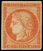 * EMISSION DE 1849 5    40c. Orange, Nuance Foncée, TB. C - 1849-1850 Cérès