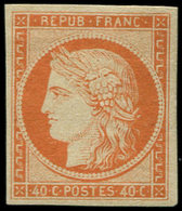 * EMISSION DE 1849 5    40c. Orange, Très Frais Et TB. C - 1849-1850 Cérès
