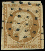 PRESIDENCE 9    10c. Bistre-jaune, Oblitéré ROULETTE De POINTS CARRES, TB - 1852 Louis-Napoleon