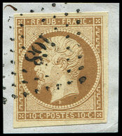 PRESIDENCE 9a   10c. Bistre-brun, Obl. PC 108 Sur Fragt, TTB - 1852 Louis-Napoléon