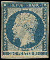 * PRESIDENCE 10   25c. Bleu, Petit Déf. Marge Sup., Sinon TB - 1852 Louis-Napoleon