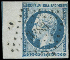 PRESIDENCE 10   25c. Bleu, Bdf Avec Amorce De Filet D'encadrement, Obl. PC 3383, TTB - 1852 Louis-Napoléon