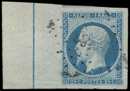 PRESIDENCE L10b 25c. Bleu Foncé, Bdf Avec FILET D'ENCADREMENT, Obl. PC, Grandes Marges, Mais Petit Clair, Aspect Superbe - 1852 Luigi-Napoleone