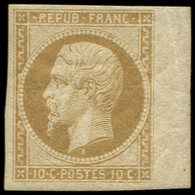 * PRESIDENCE R9e  10c. Bistre, REIMPRESSION, Petit Bdf, Ch. Un Peu Forte, Sinon TB - 1852 Luigi-Napoleone