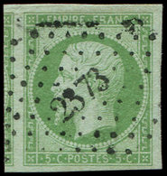 EMPIRE NON DENTELE 12    5c. Vert, Obl. PC 2373, Grandes Marges, Voisin à Gauche, TTB/Superbe. Br - 1853-1860 Napoléon III