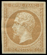 * EMPIRE NON DENTELE 13B  10c. Brun Clair, T II, TB. C - 1853-1860 Napoleon III