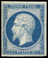 ** EMPIRE NON DENTELE 14Aa 20c. Bleu Foncé, T I, TB. S - 1853-1860 Napoleone III