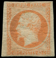 * EMPIRE NON DENTELE 16   40c. Orange, 2 Grandes Marges, TB - 1853-1860 Napoléon III.