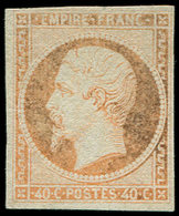 (*) EMPIRE NON DENTELE 16   40c. Orange, Couleur Oxydée, TB - 1853-1860 Napoleon III