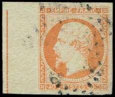 EMPIRE NON DENTELE L16c  40c. Orange, Bdf Avec FILET D'ENCADREMENT, Obl. ETOILE, TB - 1853-1860 Napoleone III