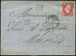 Let EMPIRE NON DENTELE 17Bb 80c. Rose Pâle, Obl. PC (1896) S. LAC, Càd T15 4 MARSEILLE 4 12/7/61, TB - 1853-1860 Napoleon III