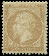 * EMPIRE DENTELE 21a  10c. Bistre-jaune, Bien Centré, TB - 1862 Napoleon III