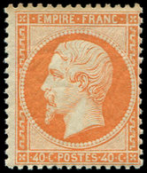 ** EMPIRE DENTELE 23   40c. Orange, Très Frais Et TB - 1862 Napoleone III