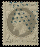 EMPIRE LAURE 27A   4c. Gris, T I, Obl. ETOILE BLEUE, TB - 1863-1870 Napoleon III With Laurels