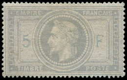 * EMPIRE LAURE 33    5f. Violet-gris, Une Dent Légèrement écourtée, Sinon TB. C - 1863-1870 Napoleon III With Laurels