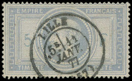 EMPIRE LAURE 33    5f. Violet-gris Obl. Càd T17 LILLE 11/1/77, Frais, TB/TTB - 1863-1870 Napoleon III With Laurels