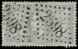 EMPIRE LAURE 33    5f. Violet-gris, Obl. GC 2598, Petit Clair, Frappes Superbes - 1863-1870 Napoleon III With Laurels