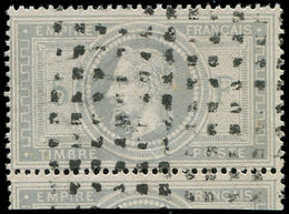 EMPIRE LAURE 33    5f. Violet-gris, Obl. Roulettes De Gros Points, Voisin En Bas, Trou, B/TB - 1863-1870 Napoleon III With Laurels