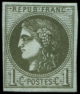 ** EMISSION DE BORDEAUX 39Ab  1c. Olive Foncé, R I, TB - 1870 Emissione Di Bordeaux