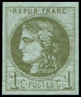 ** EMISSION DE BORDEAUX 39Ca  1c. Olive Clair, R III, TB - 1870 Emissione Di Bordeaux