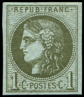 * EMISSION DE BORDEAUX 39C   1c. Olive, R III, TB - 1870 Bordeaux Printing