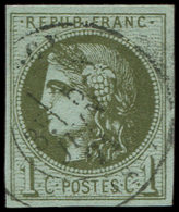EMISSION DE BORDEAUX 39C   1c. Olive, R III, Oblitéré Càd T17 5/6/71, TB/TTB - 1870 Bordeaux Printing