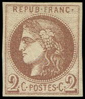 * EMISSION DE BORDEAUX 40Aa  2c. Chocolat, R I, Très Frais Et TTB - 1870 Emissione Di Bordeaux