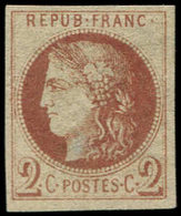 (*) EMISSION DE BORDEAUX 40Af  2c., R I, Impression Fine De Tours, Pelurage, Aspect TTB - 1870 Emissione Di Bordeaux